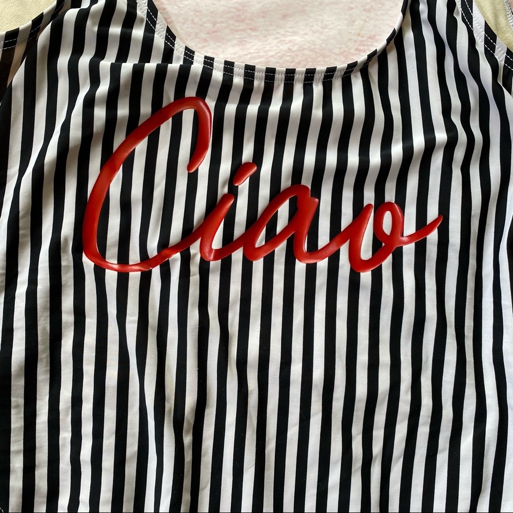 PRIVATE PARTY Black and White Striped One Piece - Picture 5 of 8
